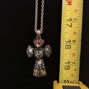 Brighton colorful crystal cross necklace.